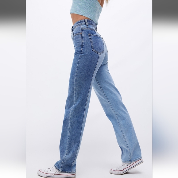 PacSun Eco Two-Tone '90s Boyfriend Jeans, Size 24 - Picture 3 of 16